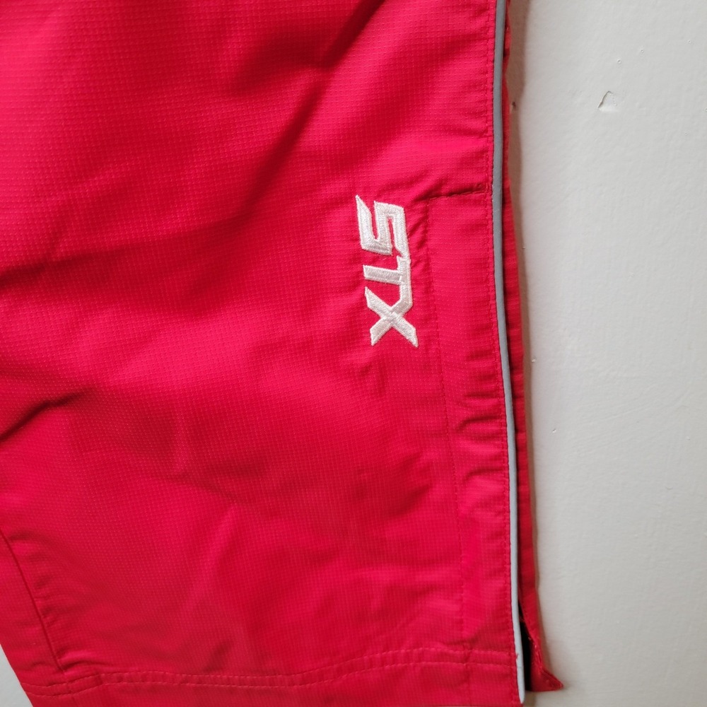 STX Warm Up Pants Red Elastic Waist Zip Pockets Athletic Activewear Youth Small - Picture 10 of 16
